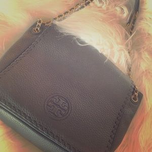 Like new Tory Burch black leather bag.